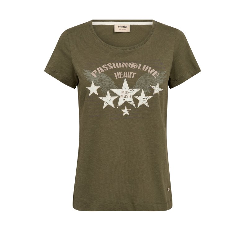 Zibba o-ss tee Mos Mosh, olive night