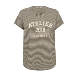 Camp o-ss stripe tee Mos Mosh, burnt olive
