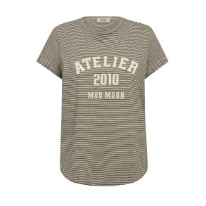 Camp o-ss stripe tee Mos Mosh, burnt olive