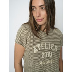Camp o-ss stripe tee Mos Mosh, burnt olive