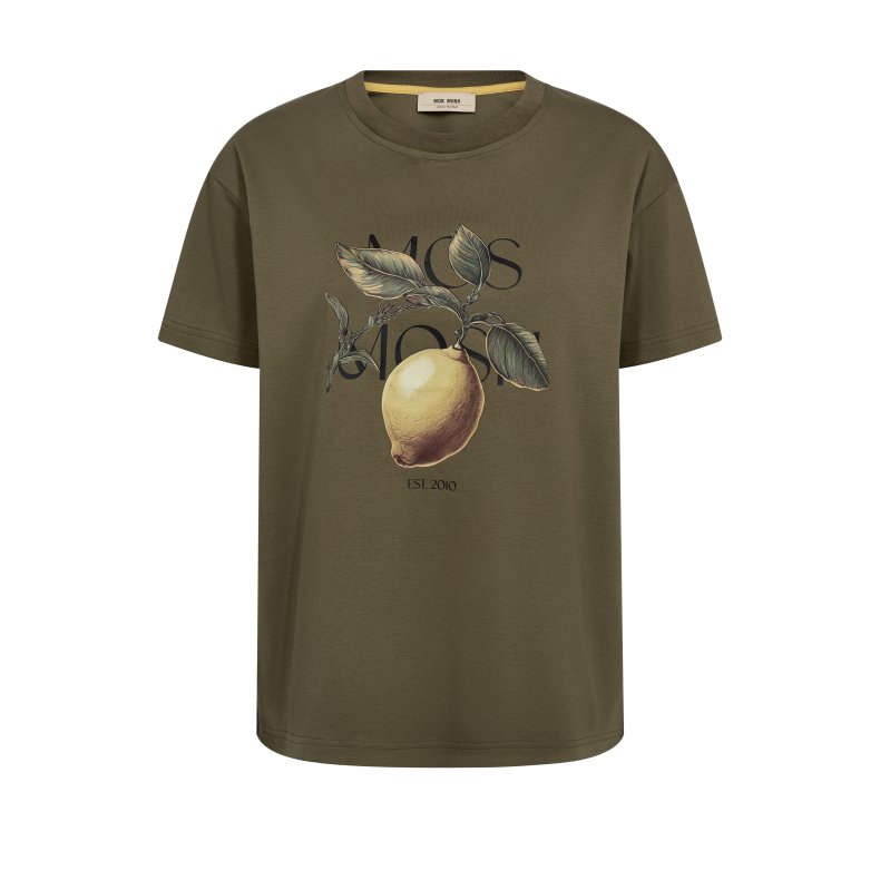 Fruit o-ss tee Mos Mosh, burnt olive 