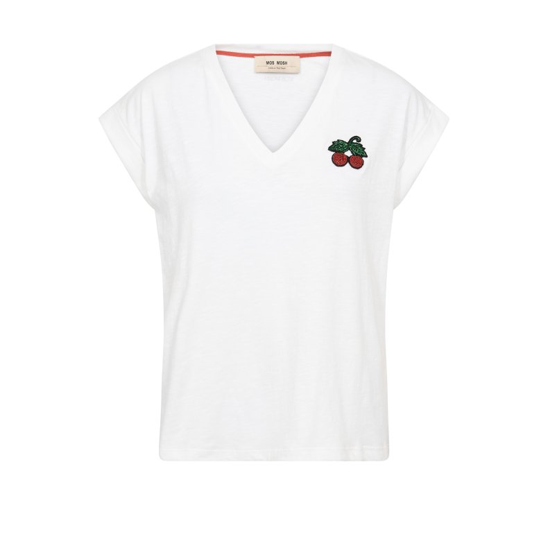 MMSilao v-ss tee Mos Mosh, white