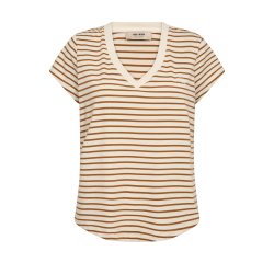 MMKala v-ss stripe tee Mos Mosh, petrified oak