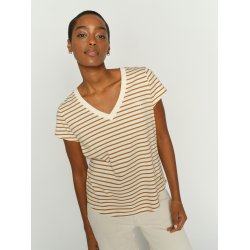 MMKala v-ss stripe tee Mos Mosh, petrified oak