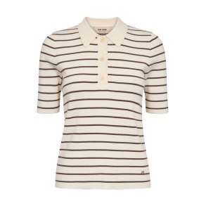 Caliz stripe ss knit Mos Mosh, coffee quartz