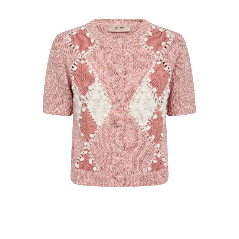 MMElio ss knit cardigan Mos Mosh, peachy