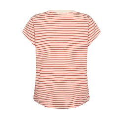 MMKala v-ss stripe tee Mos Mosh, spicy orange