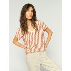 MMKala v-ss stripe tee Mos Mosh, spicy orange