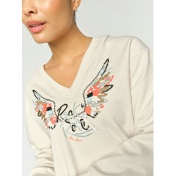 MMCosette v-l-s spring sweatshirt Mos Mosh, ecru