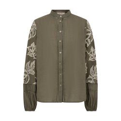 Mos Mosh Louis line shirt, olive night