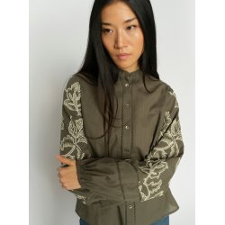 Mos Mosh Louis line shirt, olive night