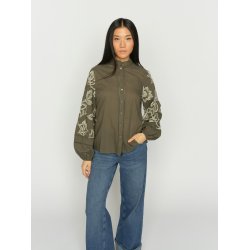 Mos Mosh Louis line shirt, olive night