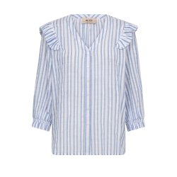 Debby stripe shirt Mos Mosh, brunnera blue