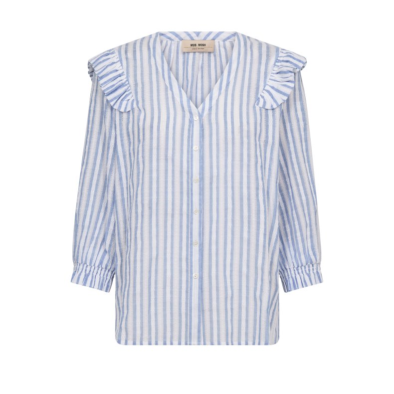 Debby stripe shirt Mos Mosh, brunnera blue