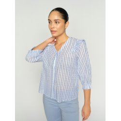 Debby stripe shirt Mos Mosh, brunnera blue