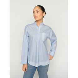 Brownyn stripe shirt Mos Mosh, brunnera blue