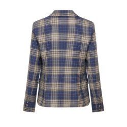 Mos Mosh Blake chec blazer, crown blue