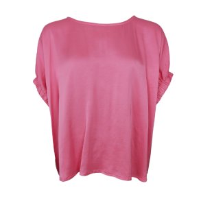 Mabel blouse Black Colour, warm pink