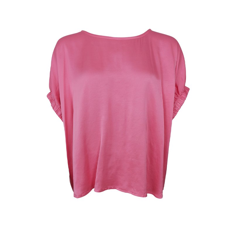 Mabel blouse Black Colour, warm pink