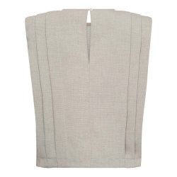 Mava padded pleat top Co'Couture, bone