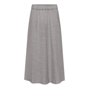 Melbourne ankle skirt Frau, coffee quartz stripe