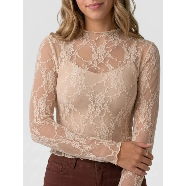 Mesh blouse Tim &amp; Simonsen, champagne