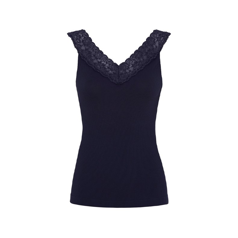 Miriam v-lace top 2 side Tim &amp; Simonsen, blu