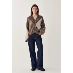 N-laiana knit cardigan Noella, ash brown mix