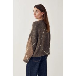 N-laiana knit cardigan Noella, ash brown mix