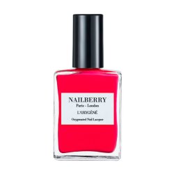 Strawberry nailpolish fra Nailberry LOxygn, fruity pop pink
