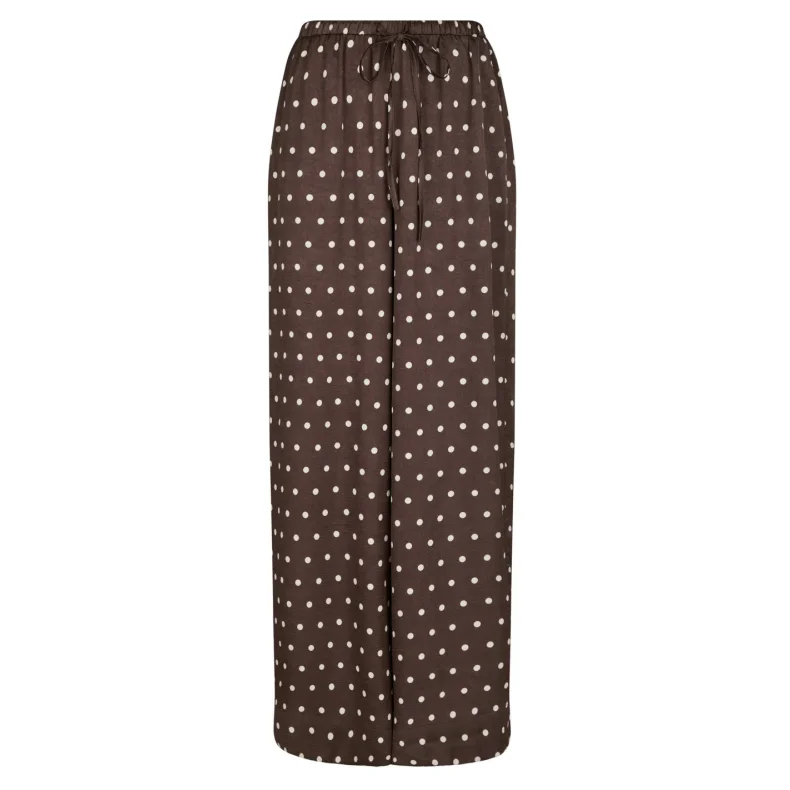 Sebba big dot pants Neo Noir, dark brown