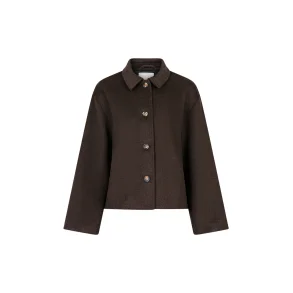 Hamra wool jacket Neo Noir, chocolate brown