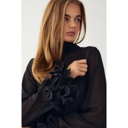 N-latanietta blouse Noella, black