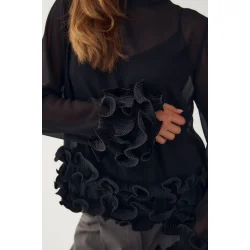 N-latanietta blouse Noella, black