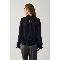 N-latanietta blouse Noella, black