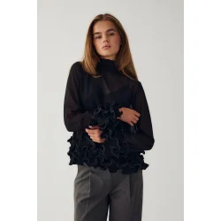 N-latanietta blouse Noella, black