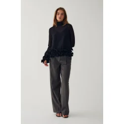 N-latanietta blouse Noella, black
