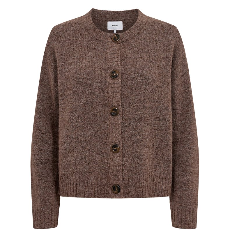 Nucarra fuette cardigan N�mph, deep taupe melange