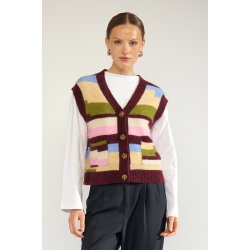 Nuriette pixel stripe vest N�mph, fig