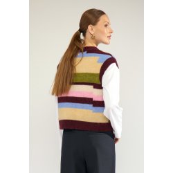 Nuriette pixel stripe vest N�mph, fig