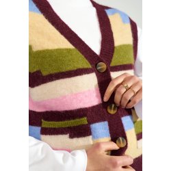 Nuriette pixel stripe vest N�mph, fig