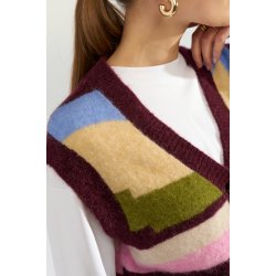 Nuriette pixel stripe vest N�mph, fig