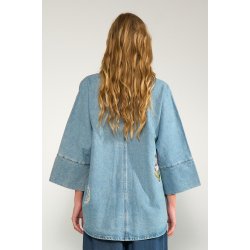 Nudenma oversize shirt N�mph, medium blue denim