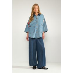 Nudenma oversize shirt N�mph, medium blue denim