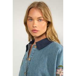 Nudenma oversize shirt N�mph, medium blue denim