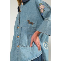Nudenma oversize shirt N�mph, medium blue denim