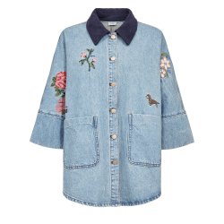 Nudenma oversize shirt N�mph, medium blue denim