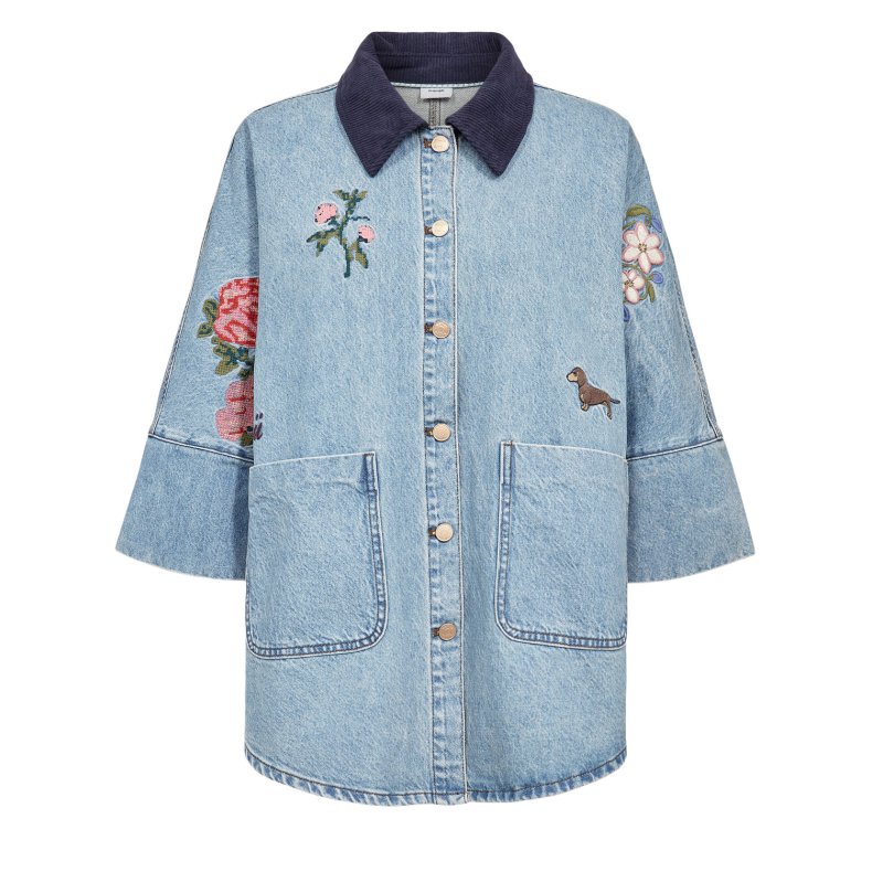 Nudenma oversize shirt N�mph, medium blue denim