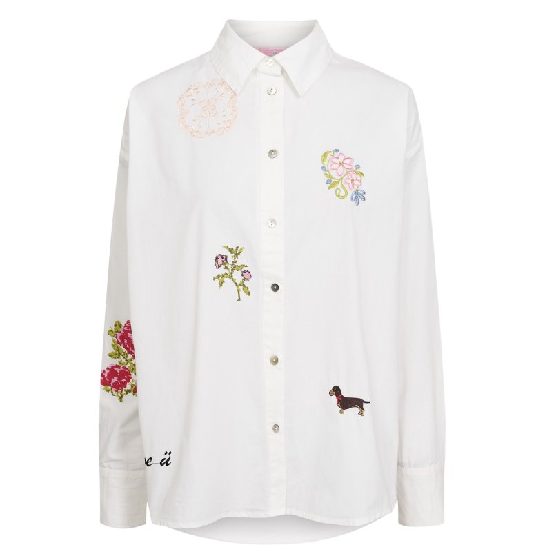 Nuhollie shirt N�mph, bright white