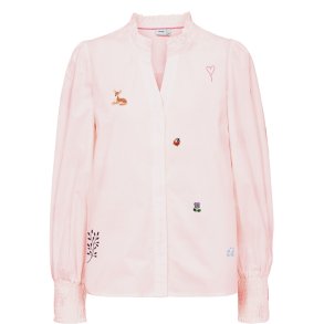 Nutenja v-neck shirt N�mph, pink lady